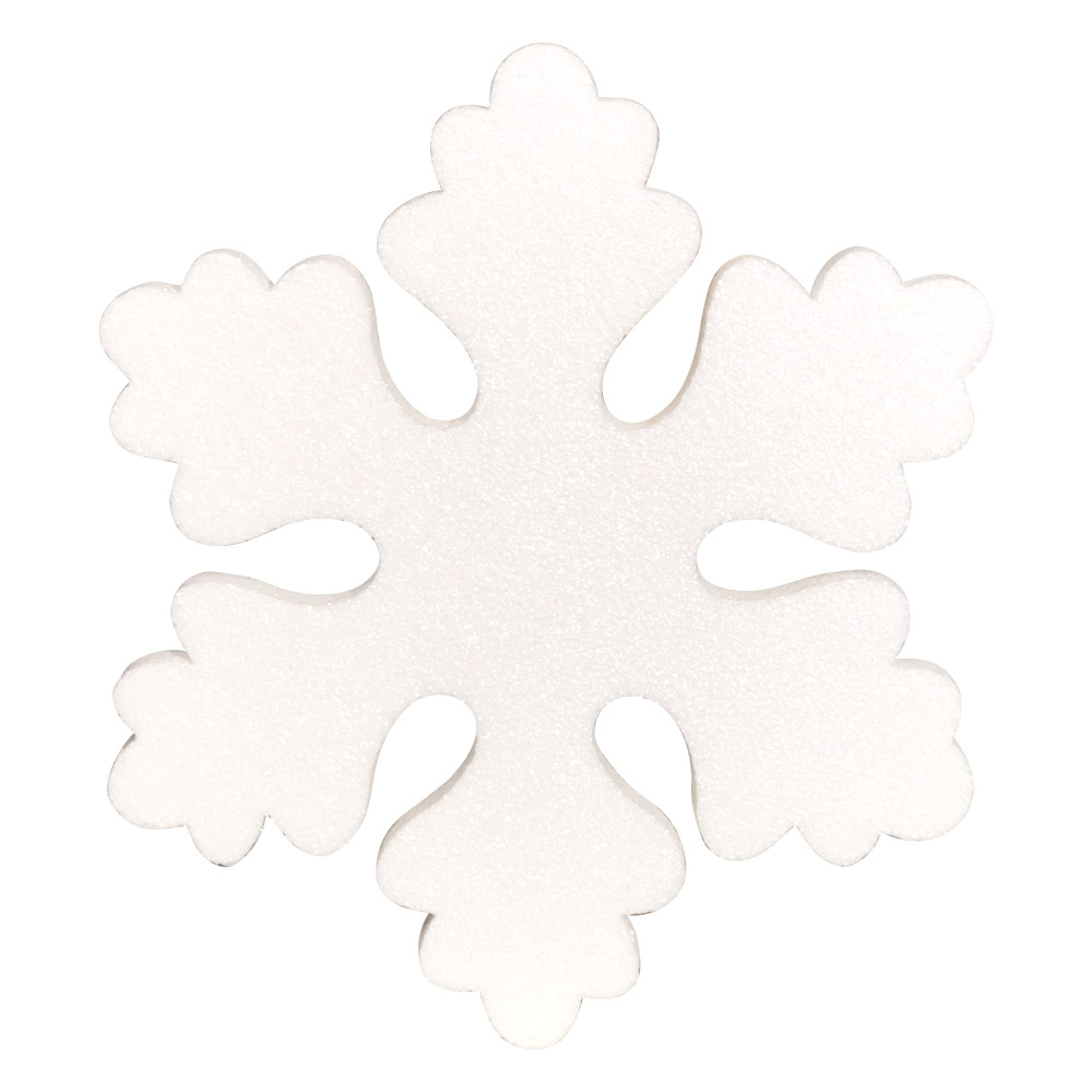 White Glitter Display 6 Pointed Snowflake Decoration - 40cm