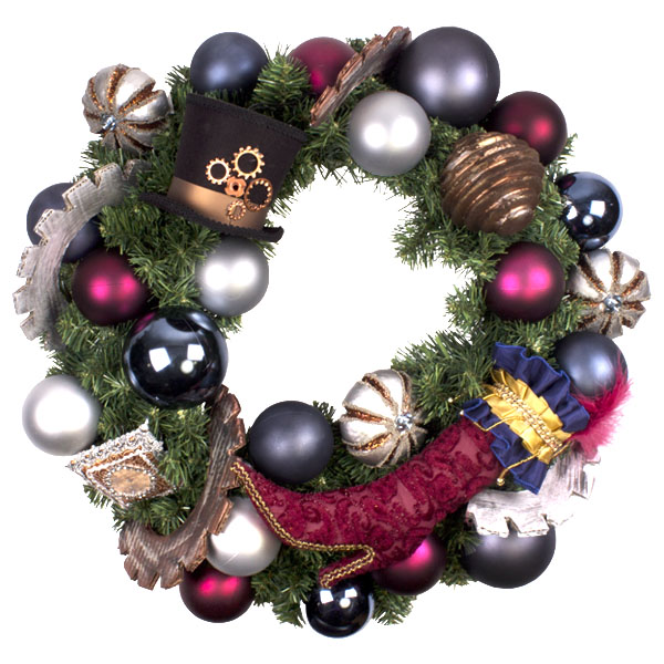 Steam Punk Theme Range - 60cm Pre-Decorated Wreath