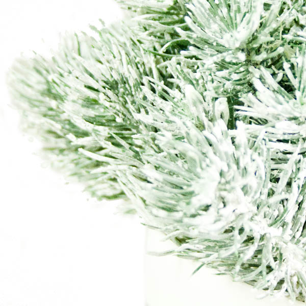 Green Frosted Artificial Tree - 25cm