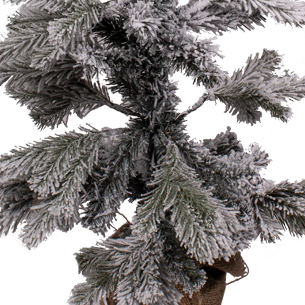 Snowy Pine Table Top Tree In Jute Bag - 75cm