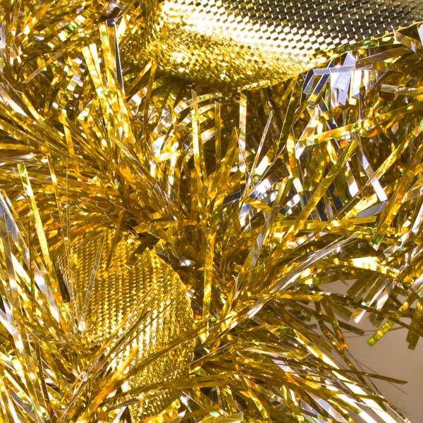 Holographic Gold & Silver Star Garland - 2m x 110mm