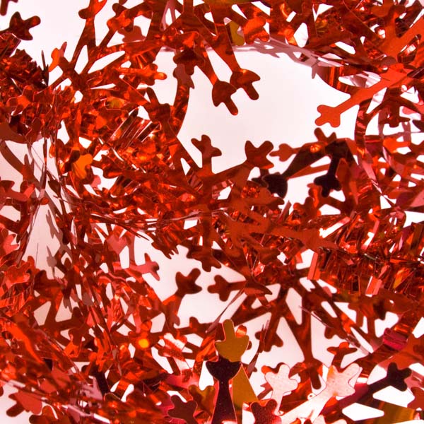 Red Snowflake Garland - 2m x 90mm