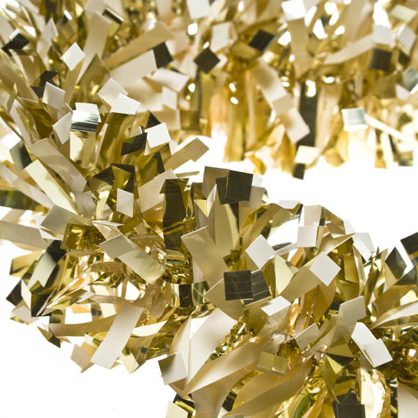 Eggshell & Gold Folded Ends Tinsel - 2m x 95mm
