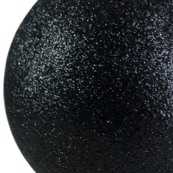 Black Shatterproof Glitter Bauble - 180mm