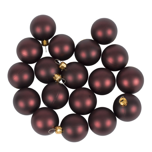 Luxury Brown Satin Finish Shatterproof Baubles - Pack of 18 x 40mm