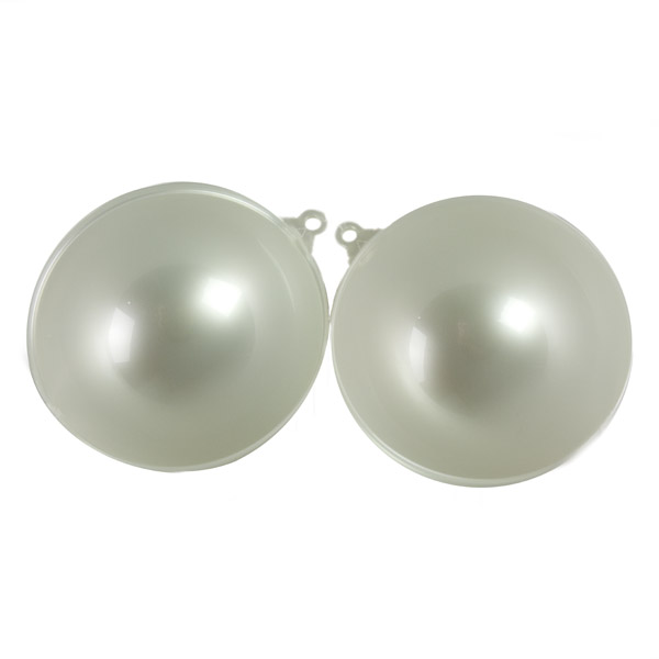 Pearl White Opaque Splittable Bauble - 60mm