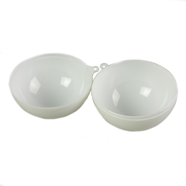 White Opaque Splittable Bauble - 60mm
