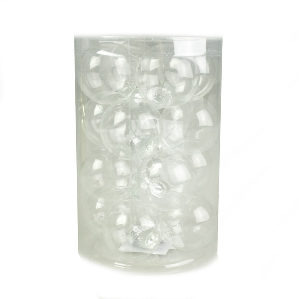 Transparent Glass Baubles - 16 X 35mm