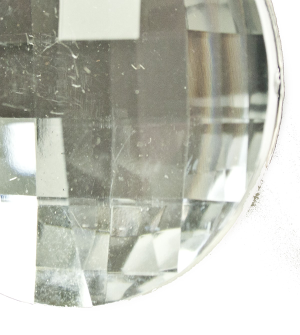 Clear Acrylic Diamond Effect Disc Hanging Decoration - 6cm