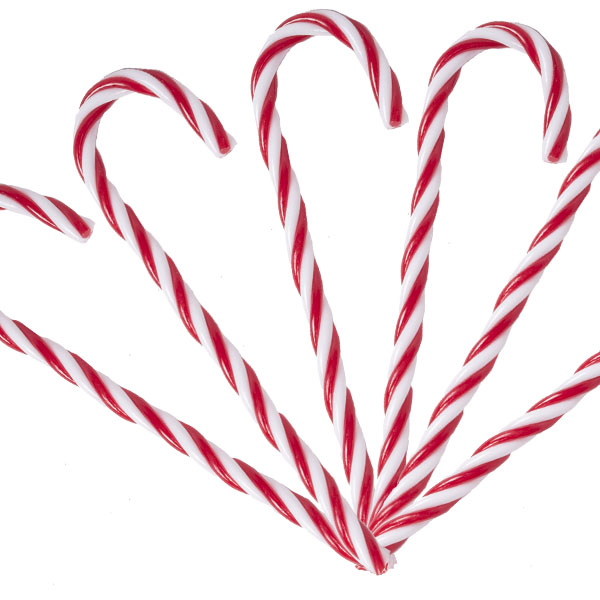 Red & White Candy Canes - 6 x 13cm