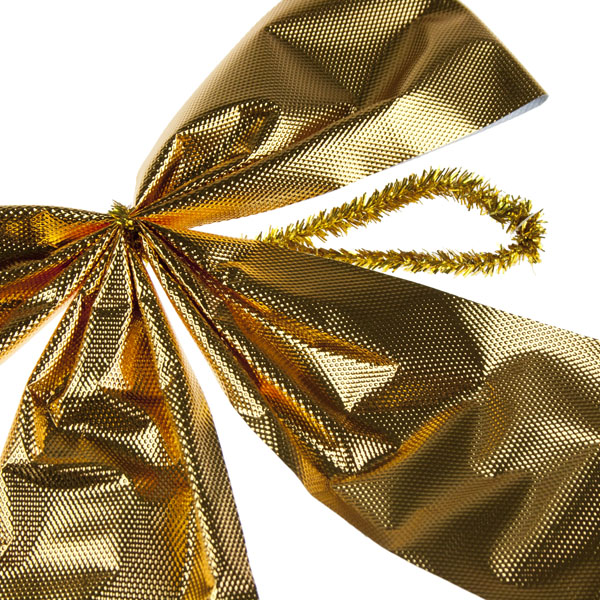 Gold Outdoor Tree Bow - 32cm