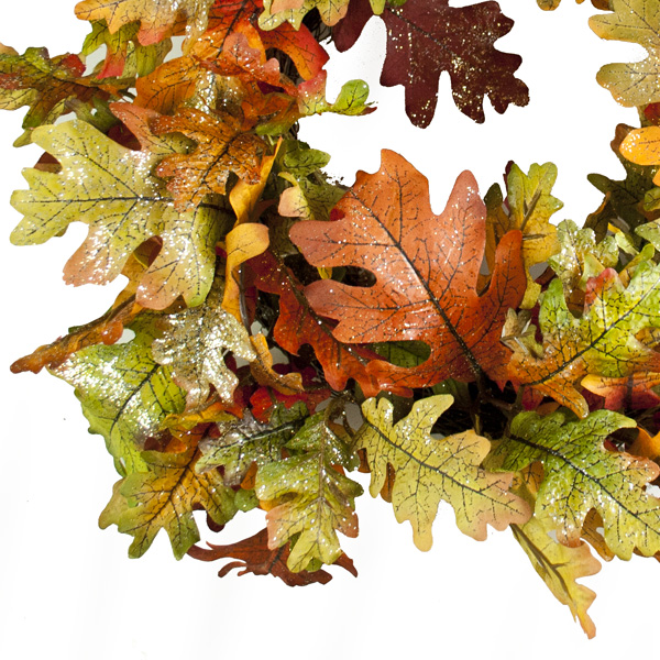 Gisela Graham Autumn Oak Leaf Wreath - 40cm