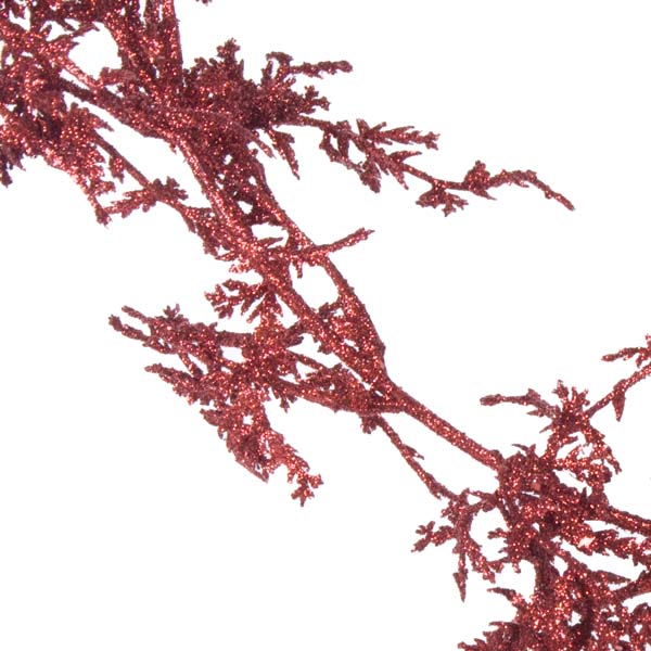 Red Glittered Coral Garland - 1.8m