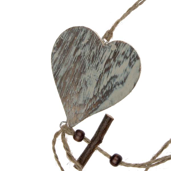 Wooden Heart Garland - 135cm