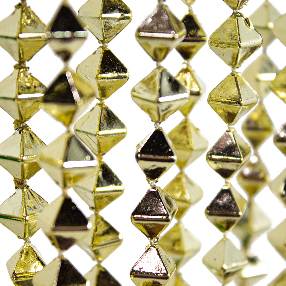 Gold Pyramid Cut Bead Chain - 5m