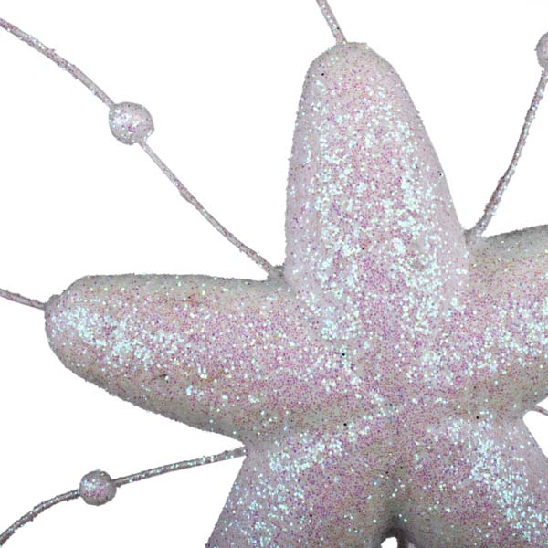 White Iridescent Star Burst Decoration - 32cm