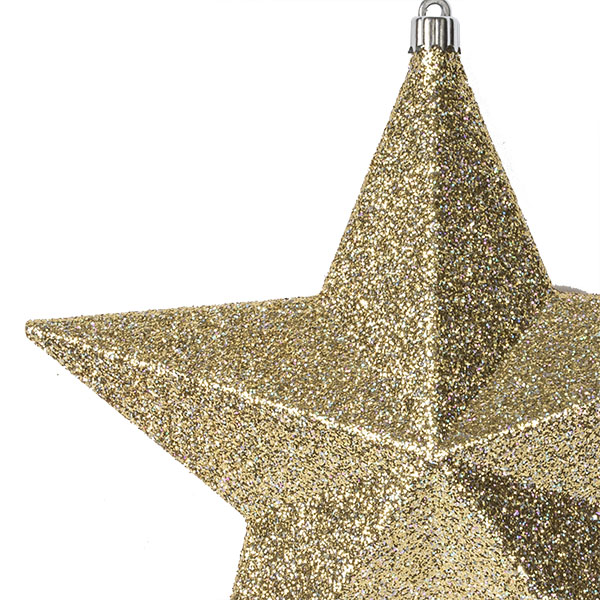 Gold Glitter 3D Star Decoration - 24cm