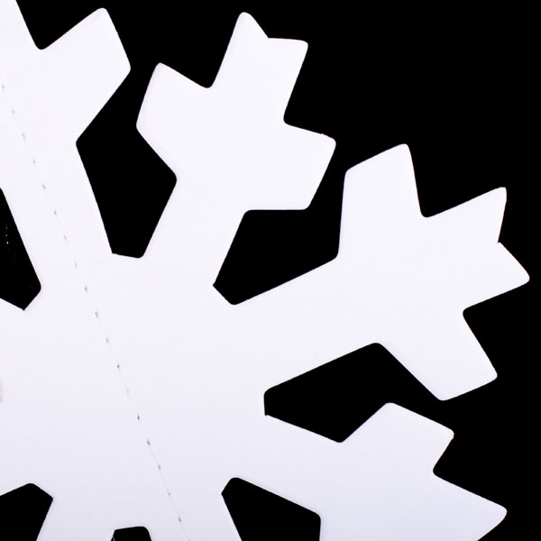 Snowflake Flame Resistant Hanging Decoration - 15cm