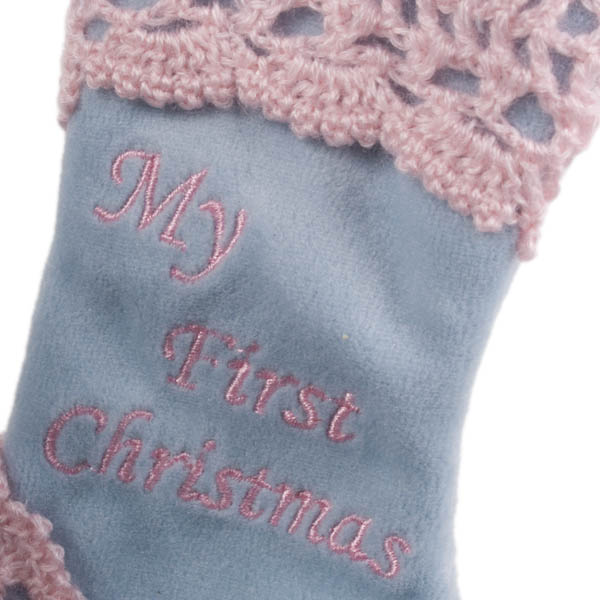 My First Christmas Blue Stocking - 19cm