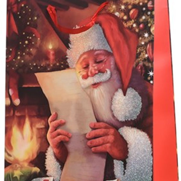 Santa Reading A Letter Design Character Gift Bag - 18cm x 50cm x 72cm