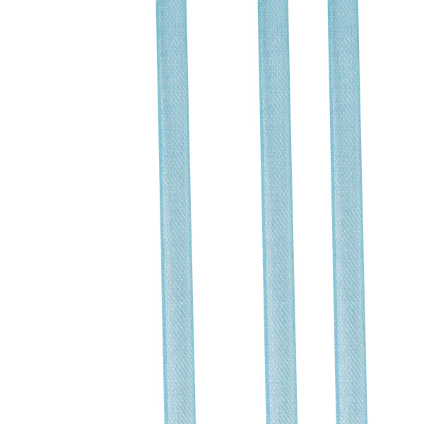 Turquoise Organza Woven Edge Ribbon - 3mm X 50m