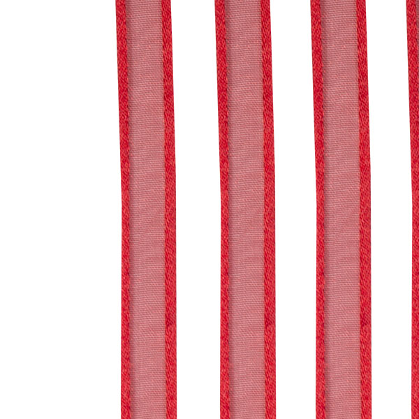 Red Organza Satin Edge Ribbon - 10mm X 50m