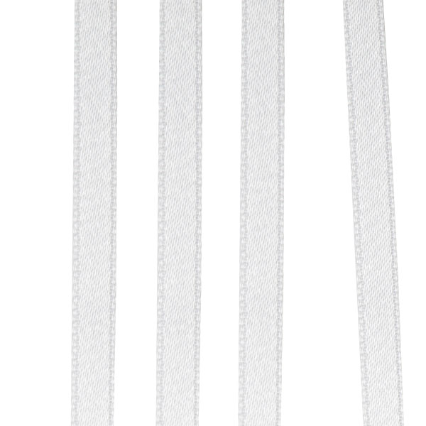 White Double Face Satin Ribbon - 50m X 6.5mm