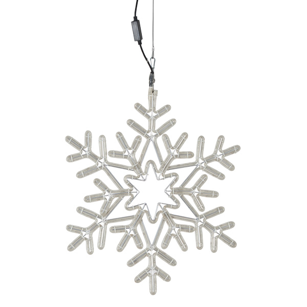 Festilight 69cm x 80cm Flashing White LED Indoor And Outdoor Connectable Snowflake Silhouette