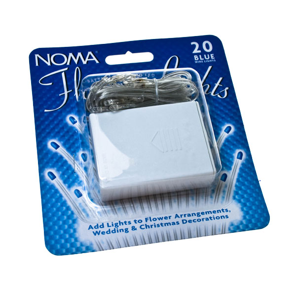 Noma 20 Blue Static Battery Operated Flower Lights