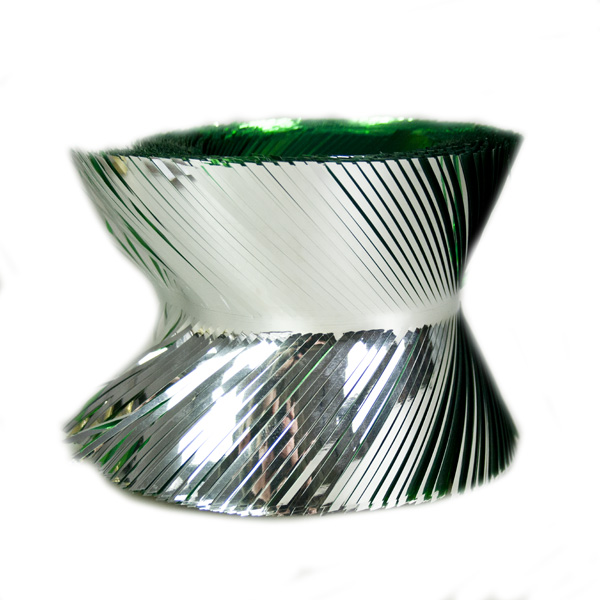 Twist Foil Garland - 40m X 12.5cm - Silver / Green