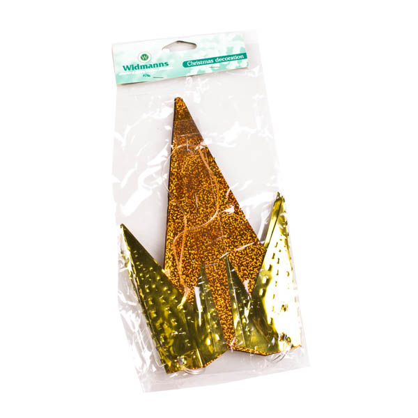 Coffee/Copper Laser/Gold Star Burst Foil Decoration - 40cm