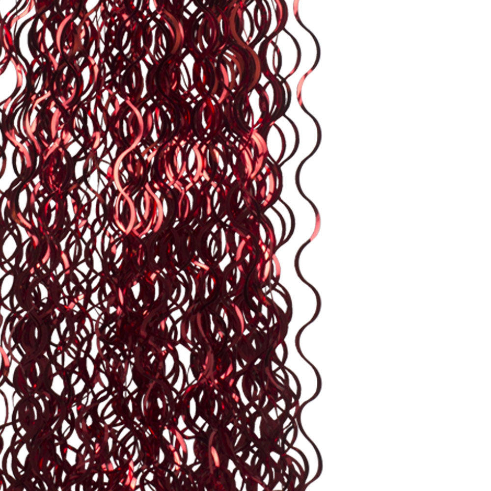 Curly Red Lametta - 50cm