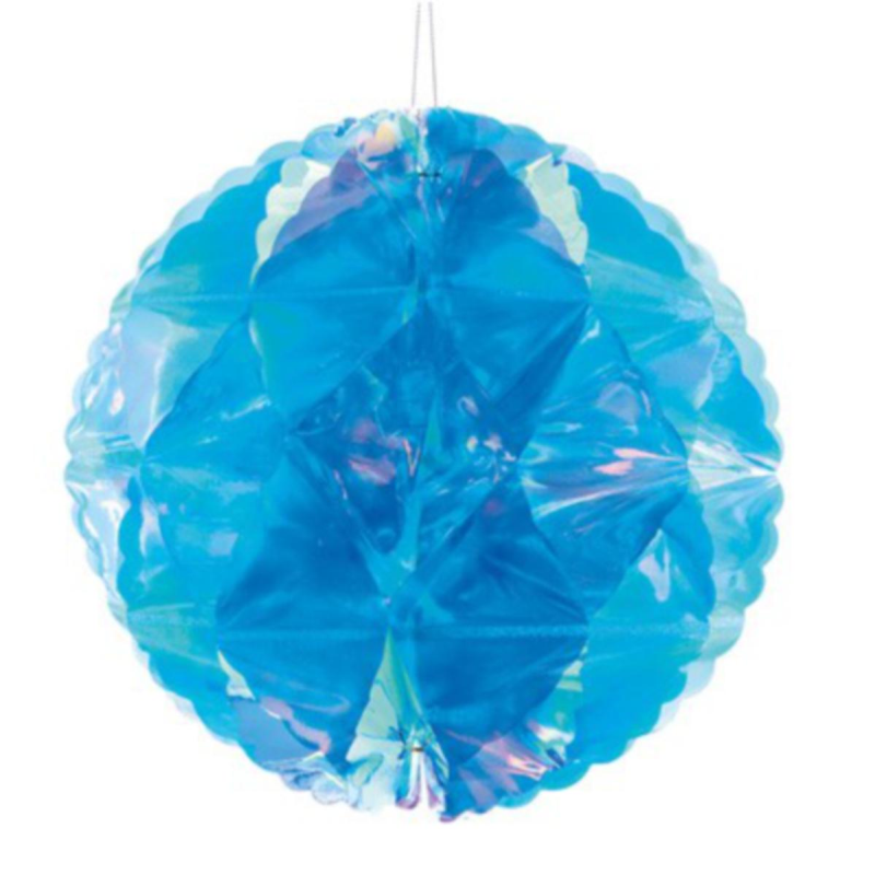 Blue Iridescent Honeycomb Ball - 12cm