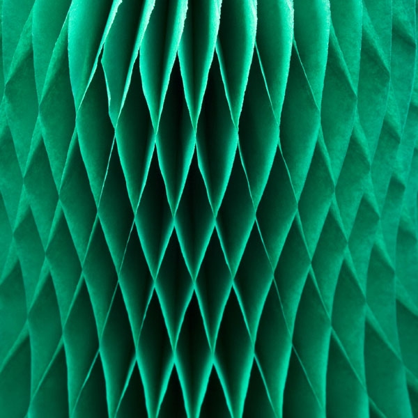 Green Flame Resistant Honeycomb Paper Bell - 30cm