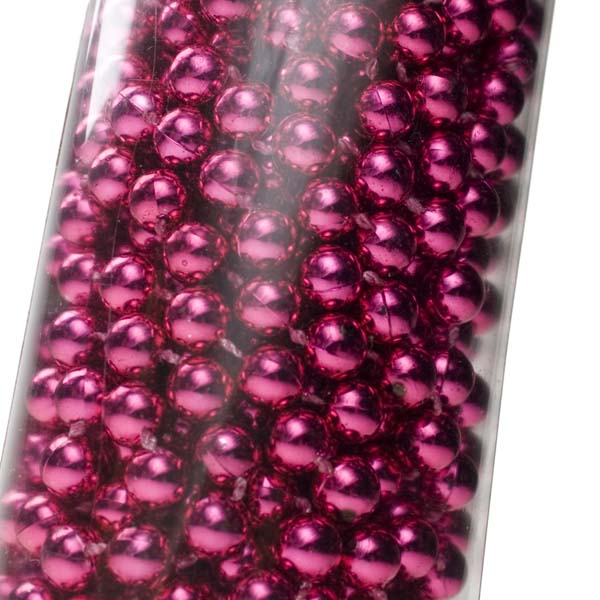Rasberry Pink Bead Chain Garland - 8mm x 10m