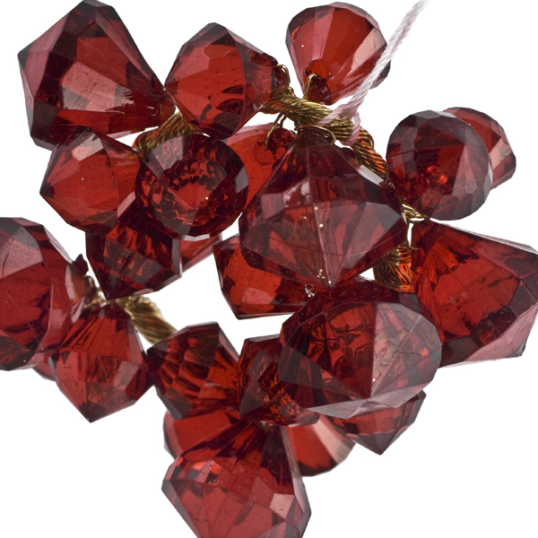 Gisela Graham Red Crystal Candle Ring - 3cm