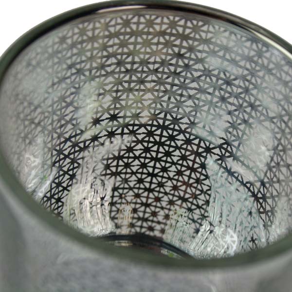Silver Snowflake Glass Tealight Candle Holder - 65mm
