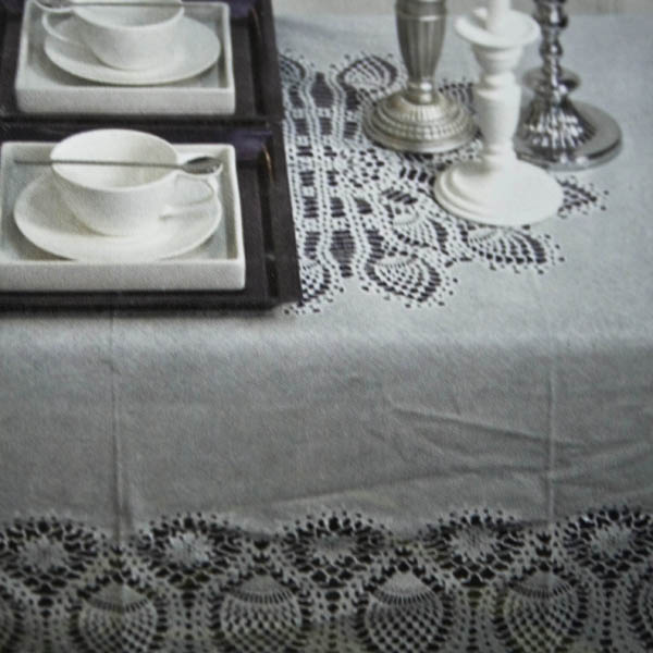 White Vinyl Tablecloth - 150cm X 264cm (59