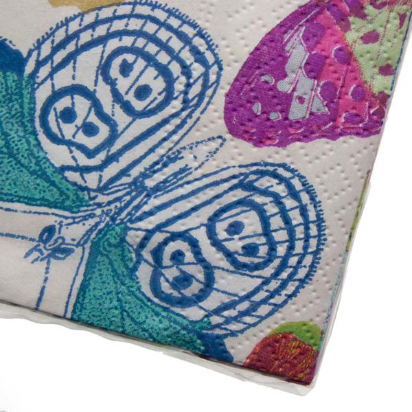 Butterfly Design Triple Ply Paper Napkins