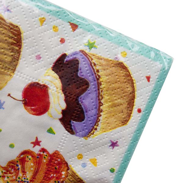 Pack Of 20 Disposable Cupcake Napkins
