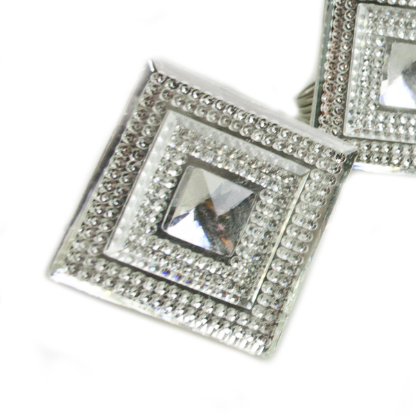 Square Faux Diamond Napkin Rings - 4 Pack