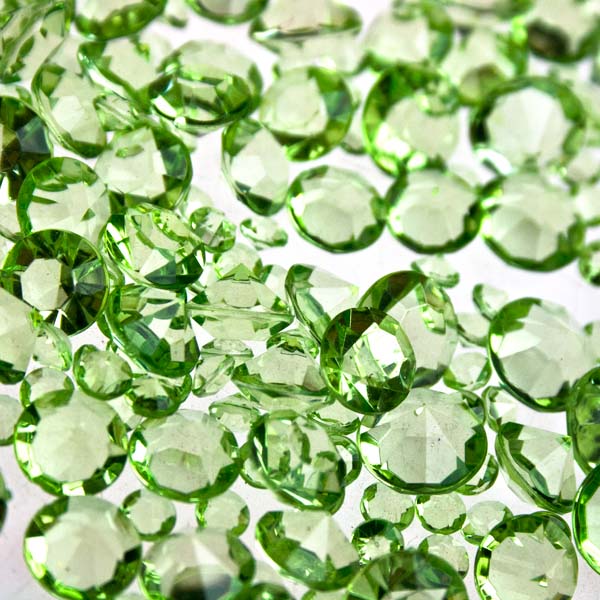 Lime Green Acrylic Assorted Diamonds - Pack Of 350