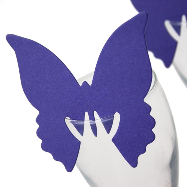 Purple Butterfly Place Cards - 10 Pack