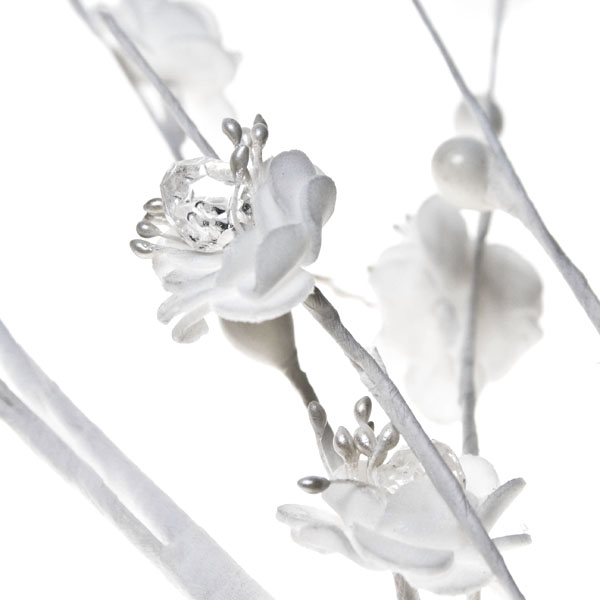 White Blossom Bead Spray