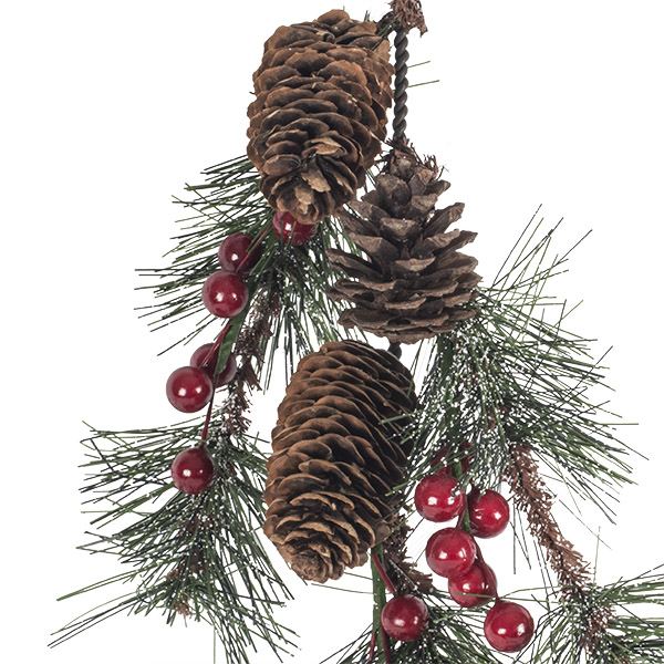 Artificial Pine Spray With Berries & Cones - 45cm