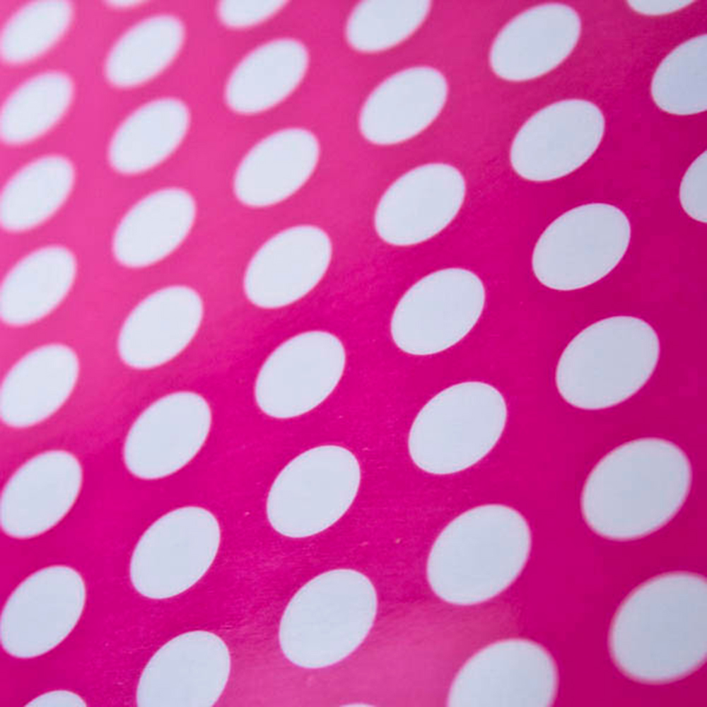 White & Pink Polka Dot Serving Tray - 43cm x 32cm