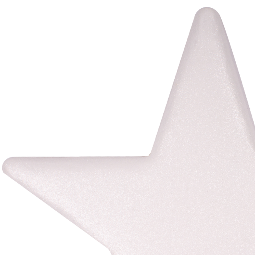 50cm Glitter Display Star Hanger - White