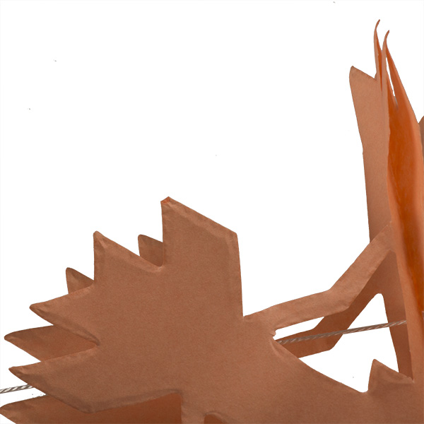 4m Snowflake Flame Resistant Paper Garland -  Orange