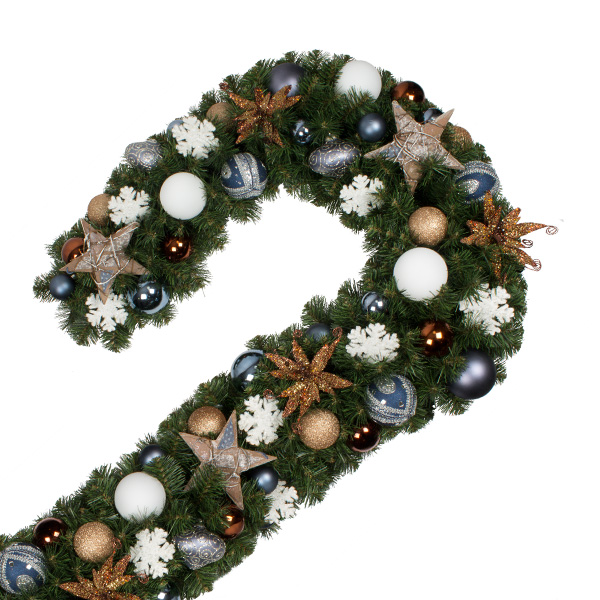 Nordic Winter Theme Range - 2.7m x 35cm Pre-Decorated Garland