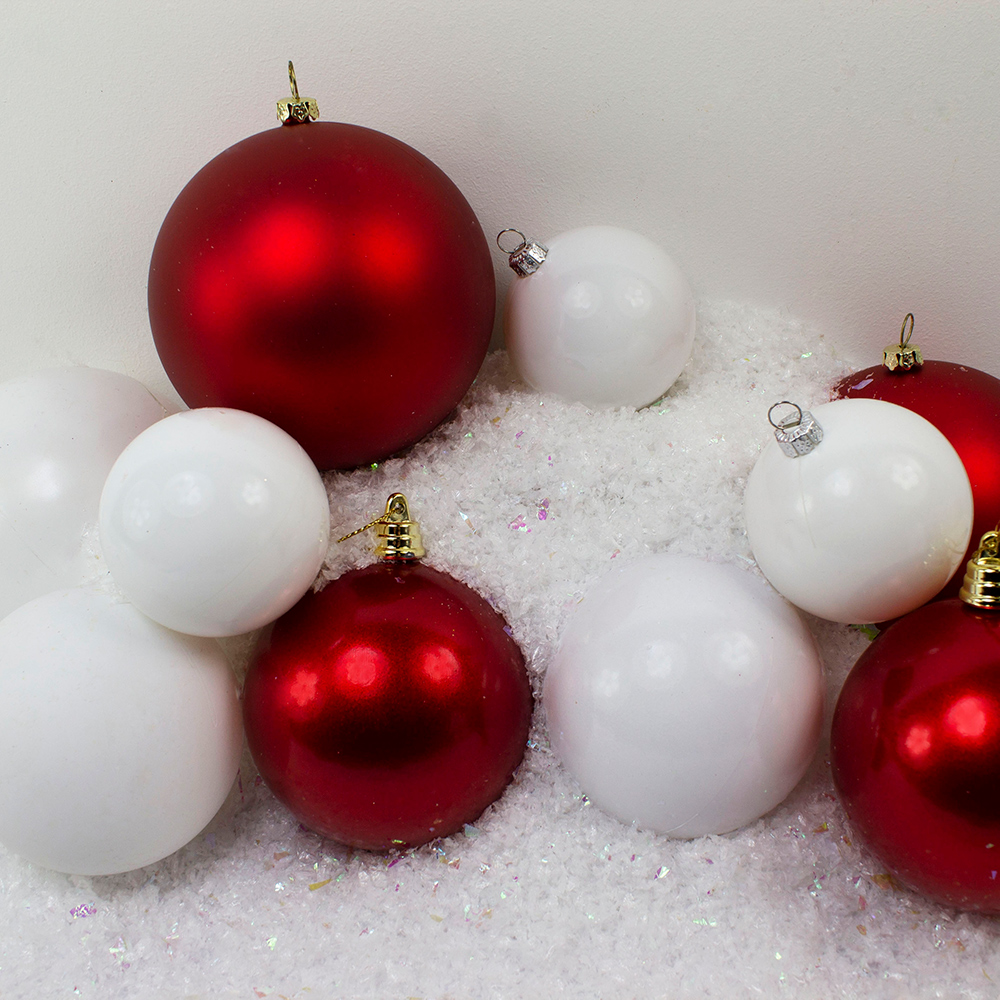 Bauble Pack - Red White Baubles